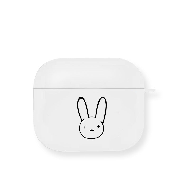 White Smoke Bad Bunny Airpod Case