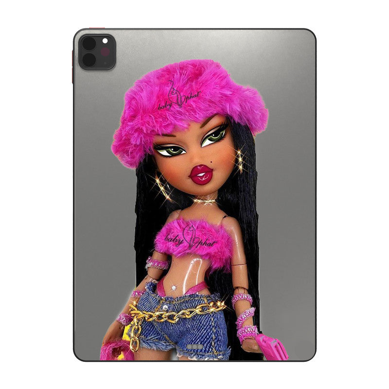 Dim Gray Fashion Girl iPad Case