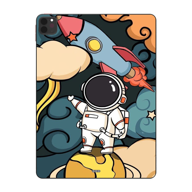 Light Goldenrod Spaceman Shockproof  iPad Case