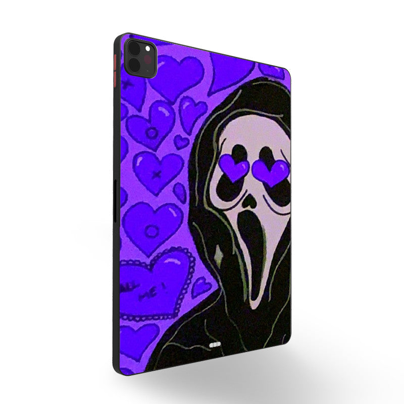 Light Gray Ghost Pattern Shockproof  iPad Case