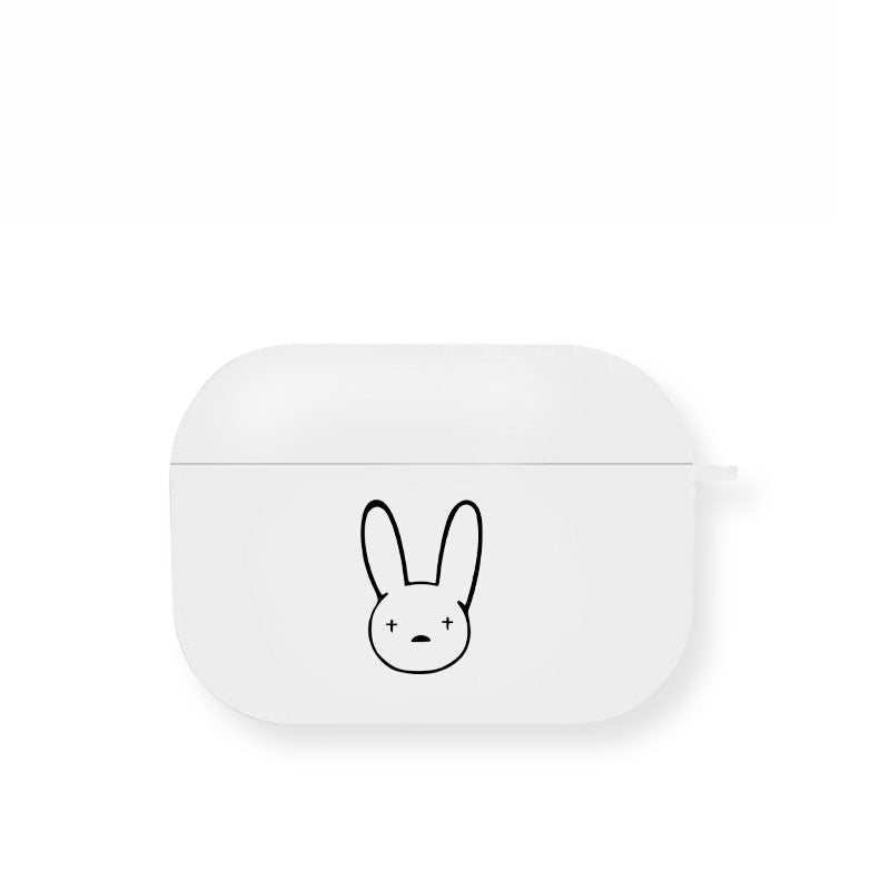 White Smoke Bad Bunny Airpod Case