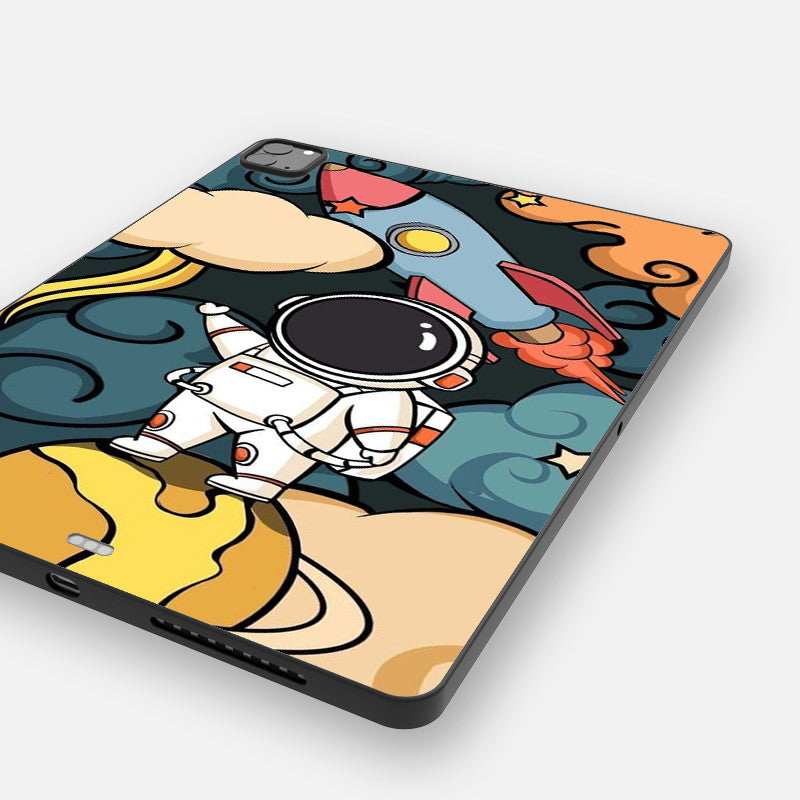 Beige Spaceman Shockproof  iPad Case