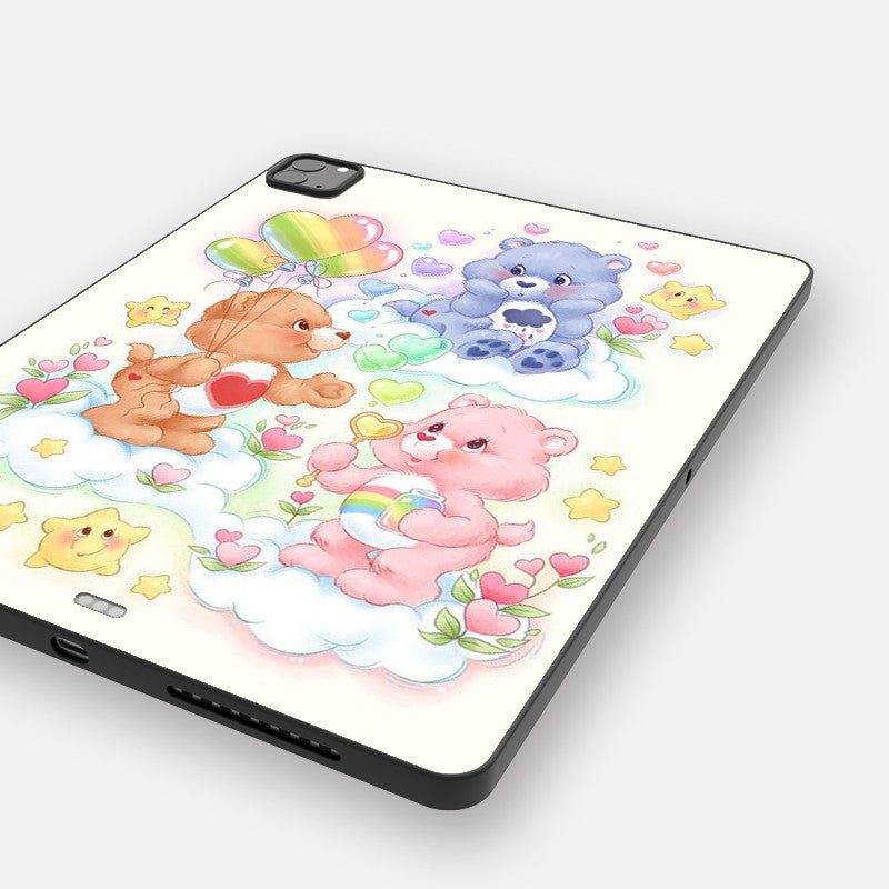 Beige Cute Bear Shockproof  iPad Case