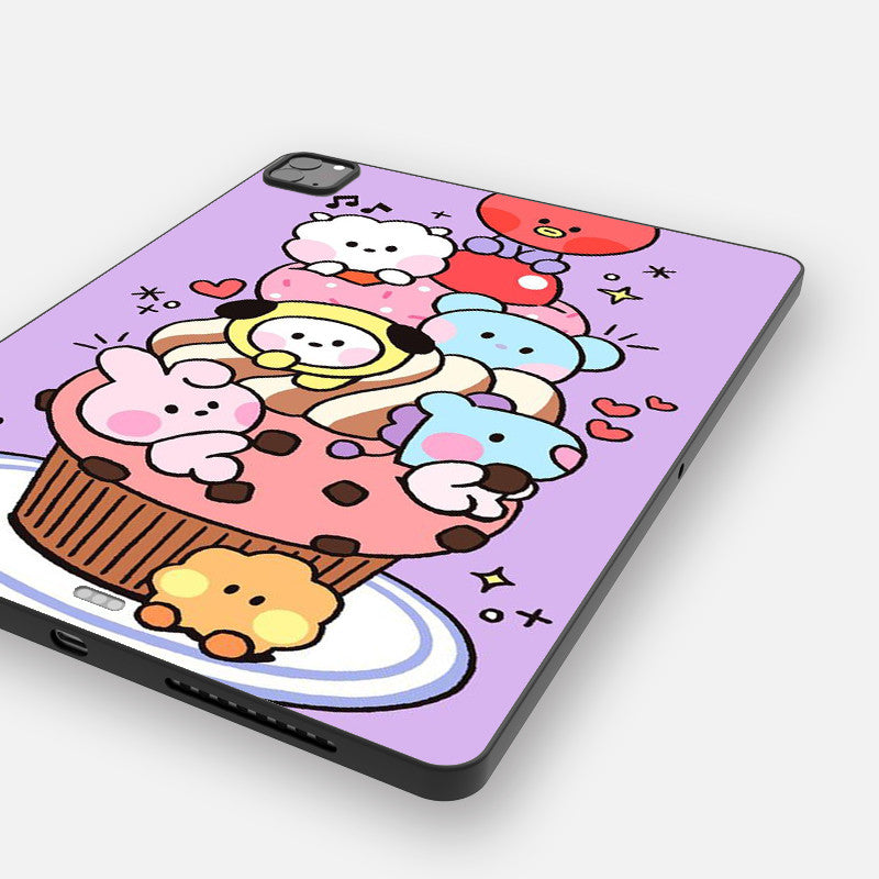 Lavender Cute Shockproof iPad Case