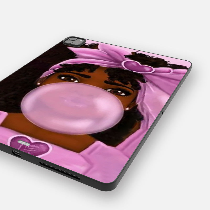 Black Pink Adorable Girls iPad Case