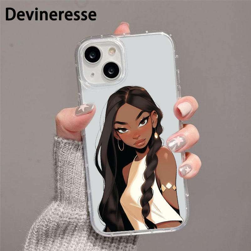 Rosy Brown Cute Girl iPhone Case