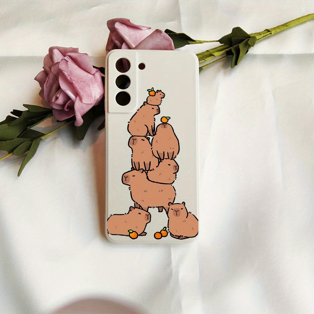 Light Gray Brown Cute Alpaca Pattern Samsung Case