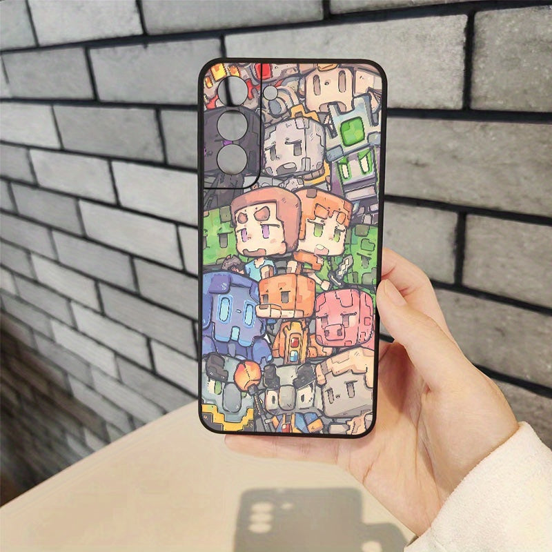 Dark Gray Cute Cartoon Character Samsung Case