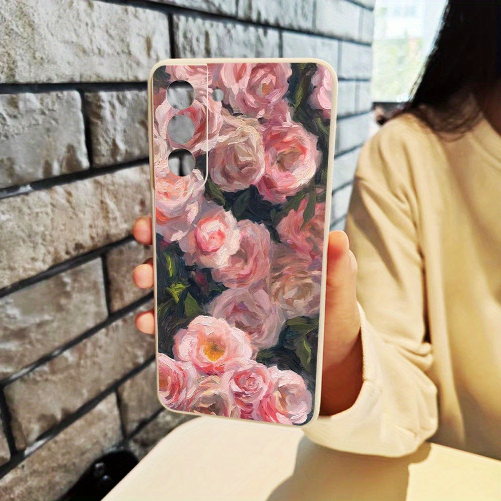 Rosy Brown Vintage Style Photos Flowers Soft Protective Samsung Case