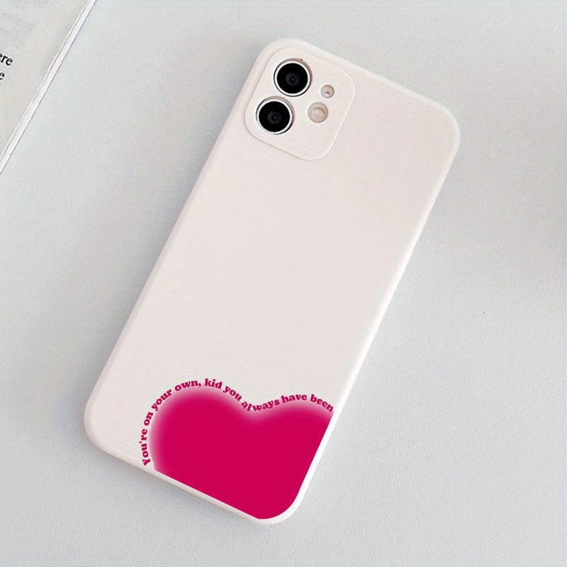 Light Gray Pink Cute Heart Pattern iPhone Case