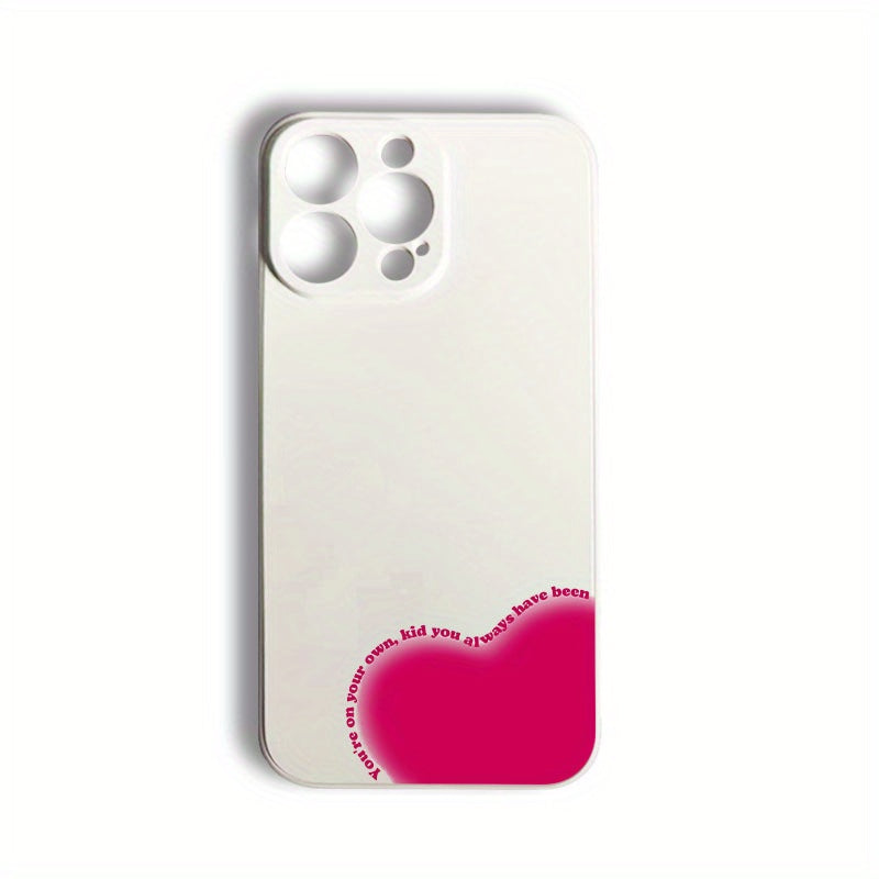 Antique White Pink Cute Heart Pattern iPhone Case