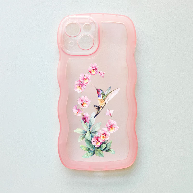 Light Gray Pink Cute Flower Pattern iPhone Case