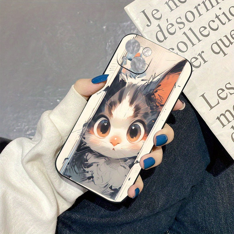 Gray Grey Cute Cat Pattern iPhone Case