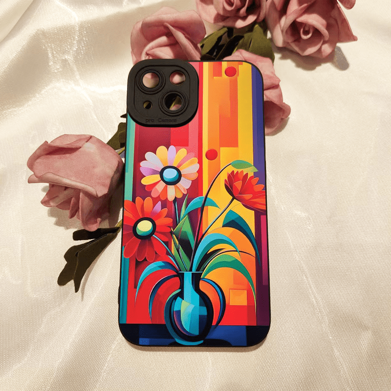 Wheat Cute Rainbow Sunflower Anti Fall iPhone Case