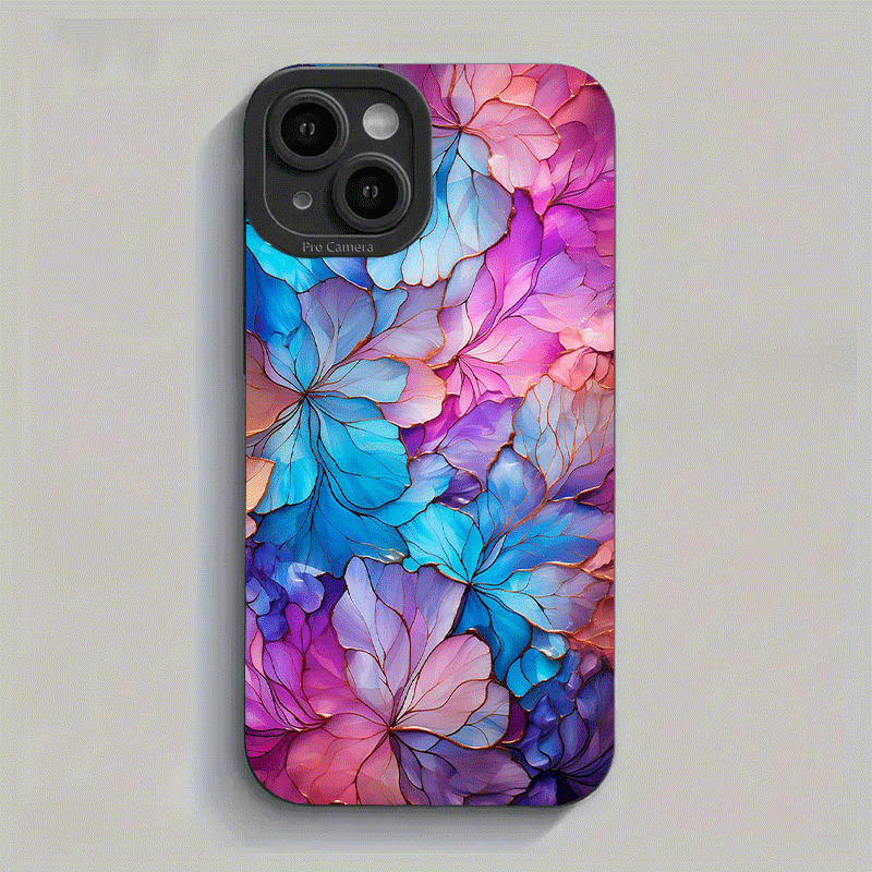 Gray Cute Rainbow Petals Anti Fall iPhone Case