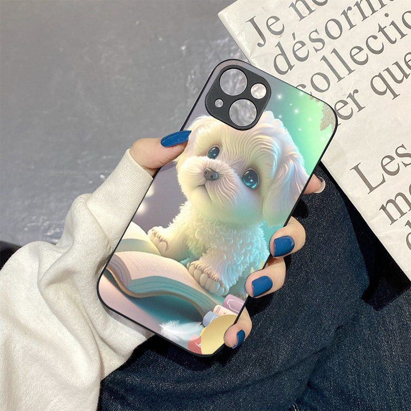 Gray Cute Puppy Dog Iphone Case