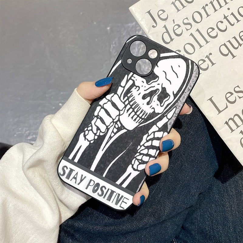 Gray Human skeleton Iphone Case