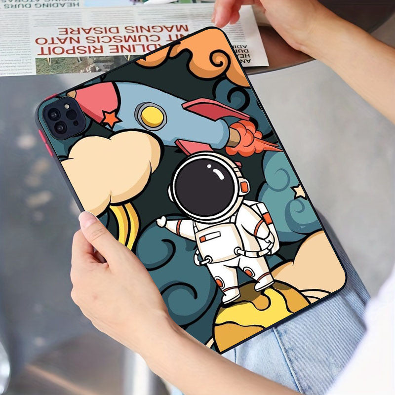 Gray Spaceman Shockproof  iPad Case