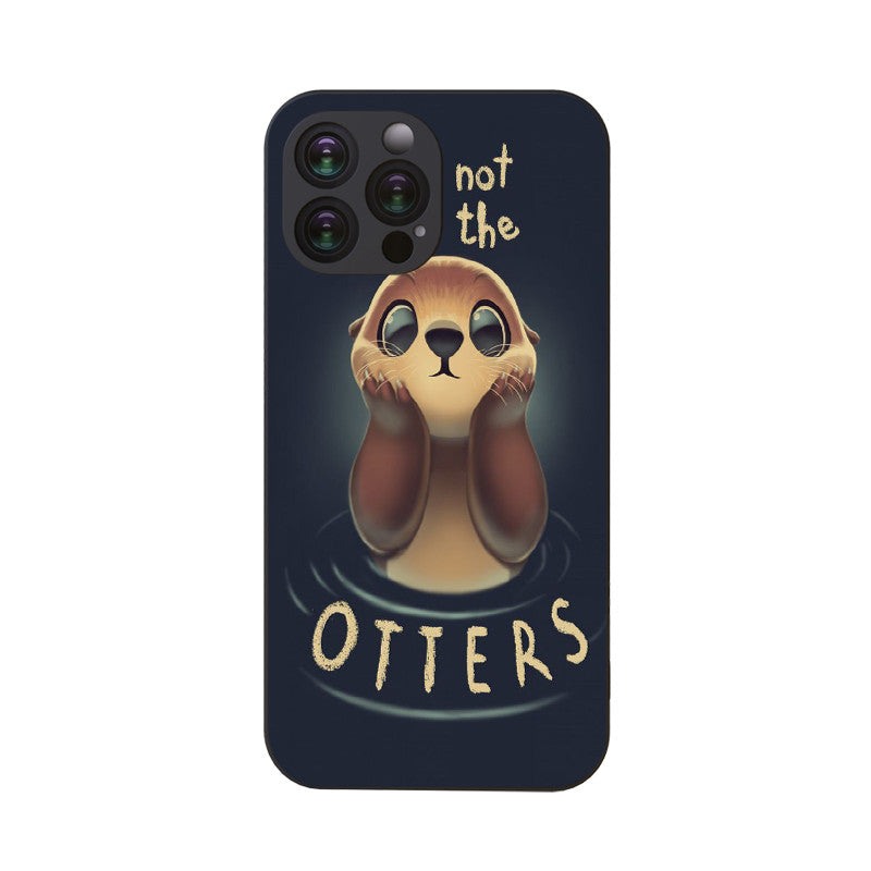 Dark Slate Gray Cute Otter Pun Iphone Case