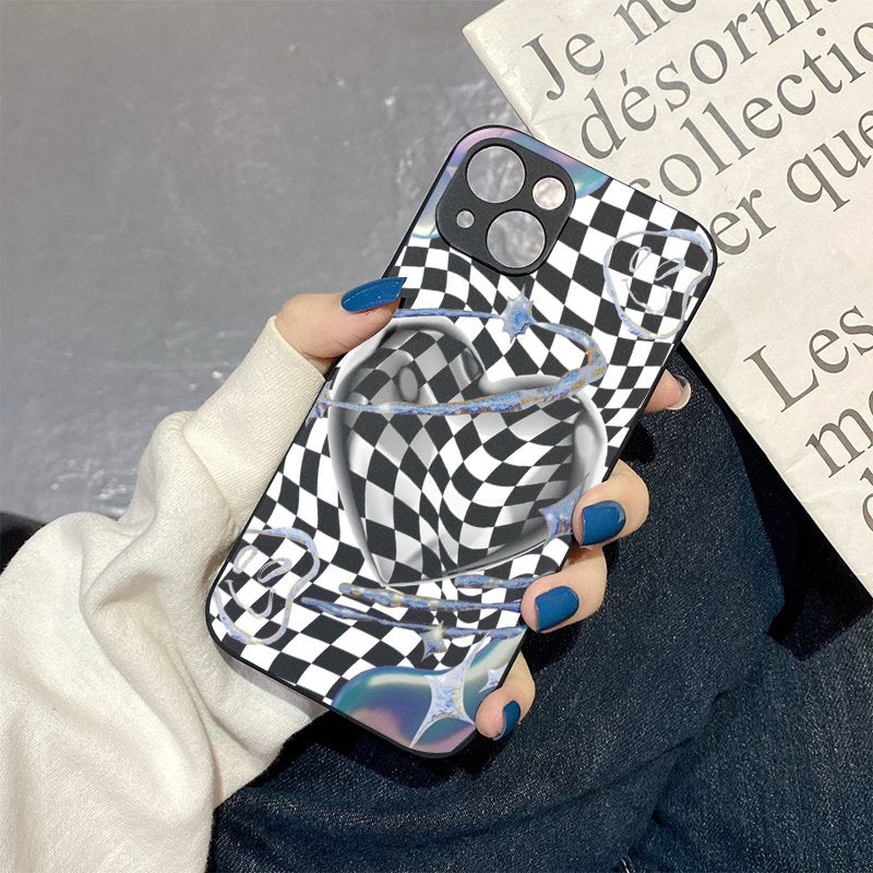 Gray Heart linked to heart Iphone Case