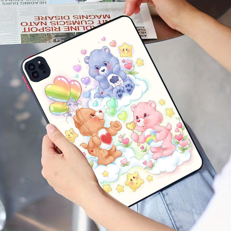 Light Gray Cute Bear Shockproof  iPad Case