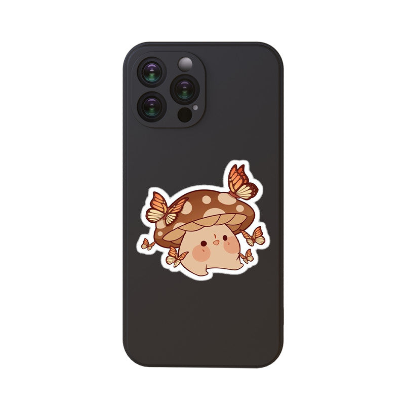 Dark Slate Gray Cute Mushroon Iphone Case