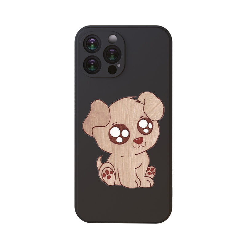 Dark Slate Gray Cute Dog Iphone Case