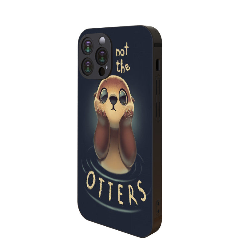 Dark Slate Gray Cute Otter Pun Iphone Case