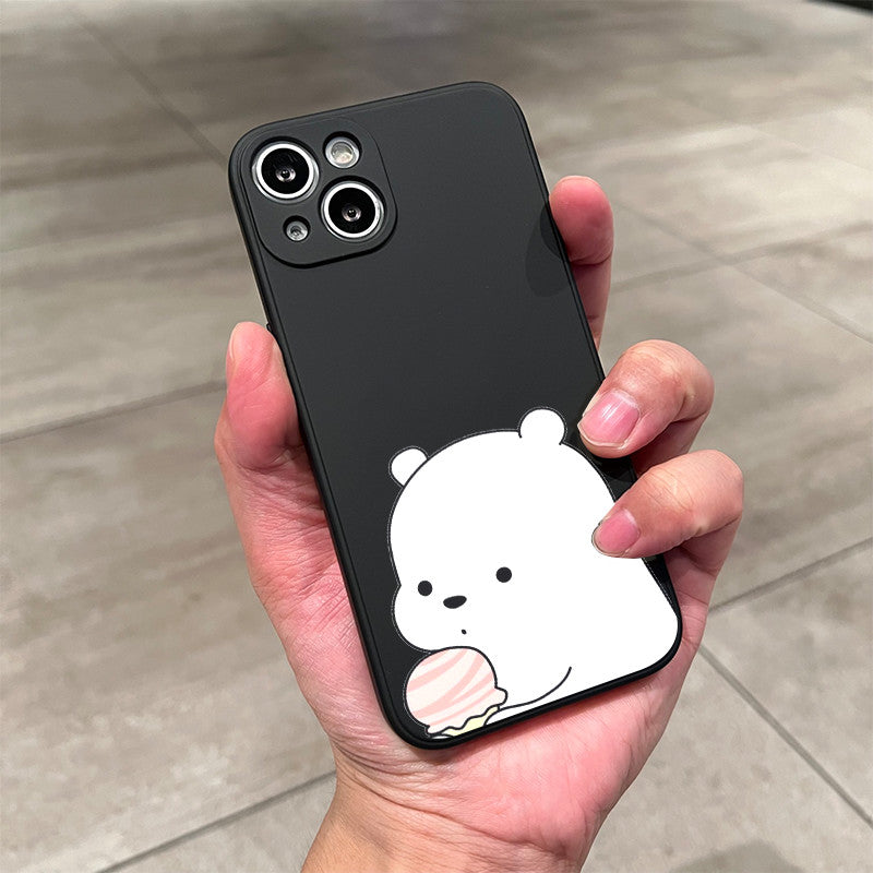 Rosy Brown Ice Bear Cute Iphone Case