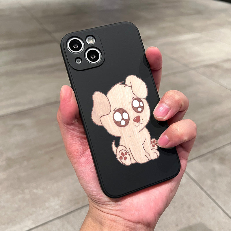 Rosy Brown Cute Dog Iphone Case