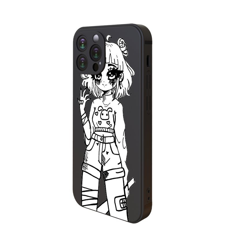 Dark Slate Gray Cool Girl Iphone Case