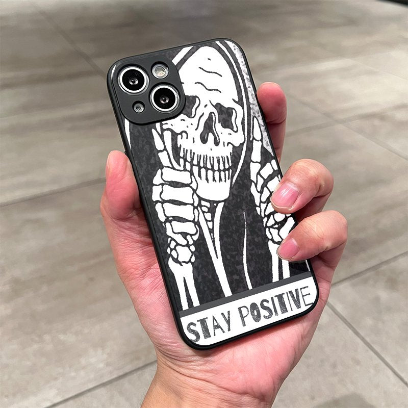 Rosy Brown Human skeleton Iphone Case