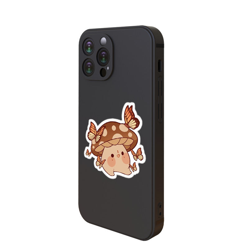 Dark Slate Gray Cute Mushroon Iphone Case