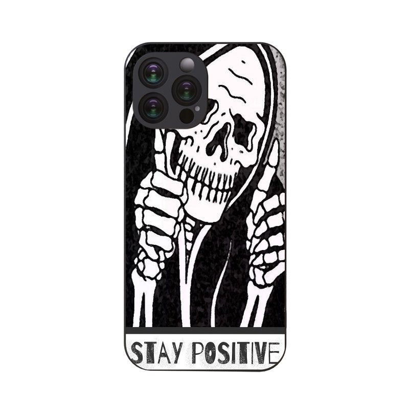 Black Human skeleton Iphone Case