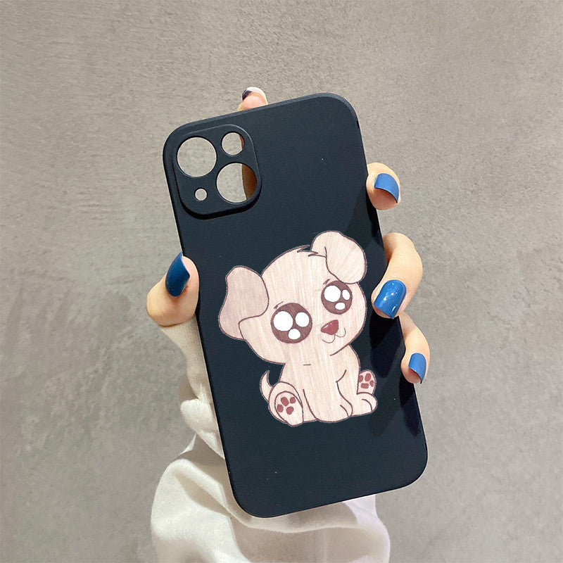 Dark Gray Cute Dog Iphone Case