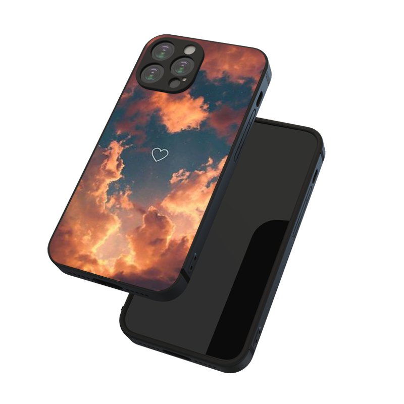 Dark Salmon Heart Iphone Case