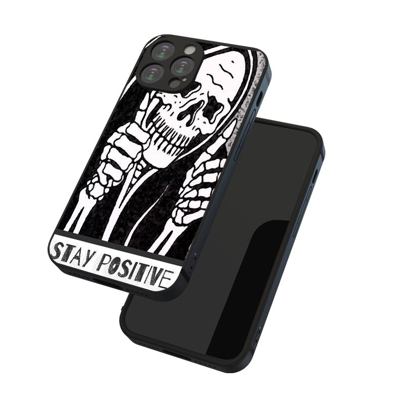 Black Human skeleton Iphone Case