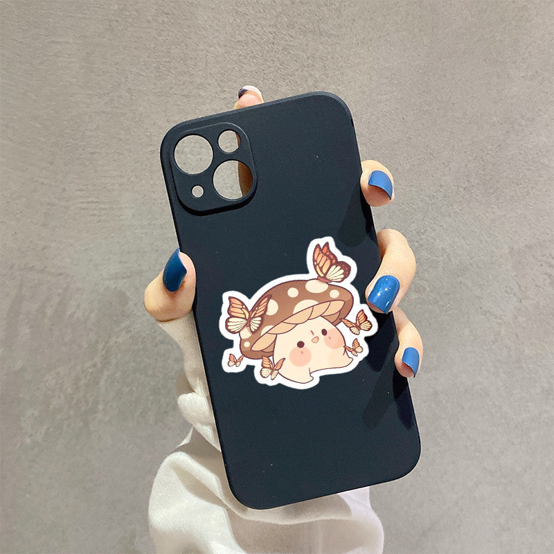 Dark Gray Cute Mushroon Iphone Case