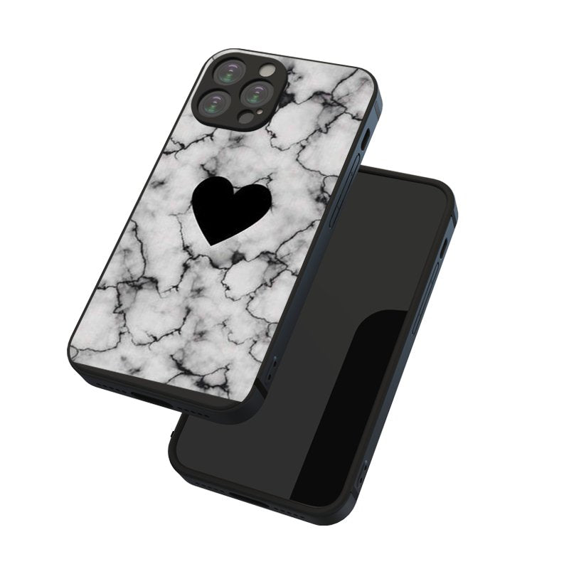 Dark Slate Gray Loving heart Iphone Case