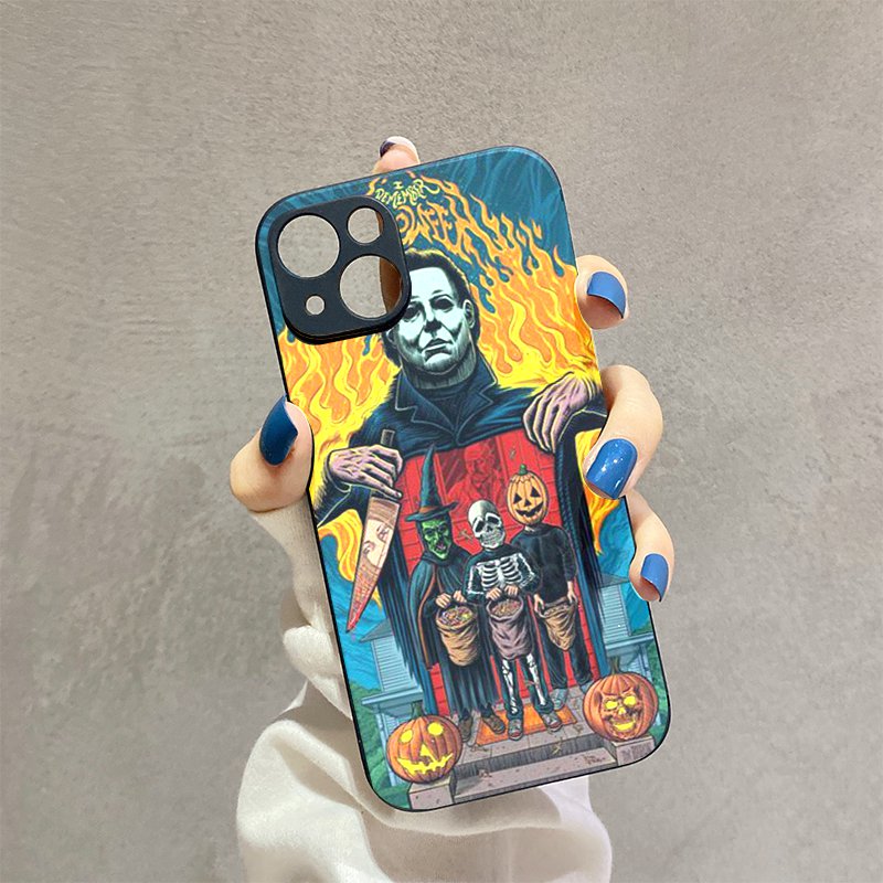 Dark Gray Horror Movie Iphone Case