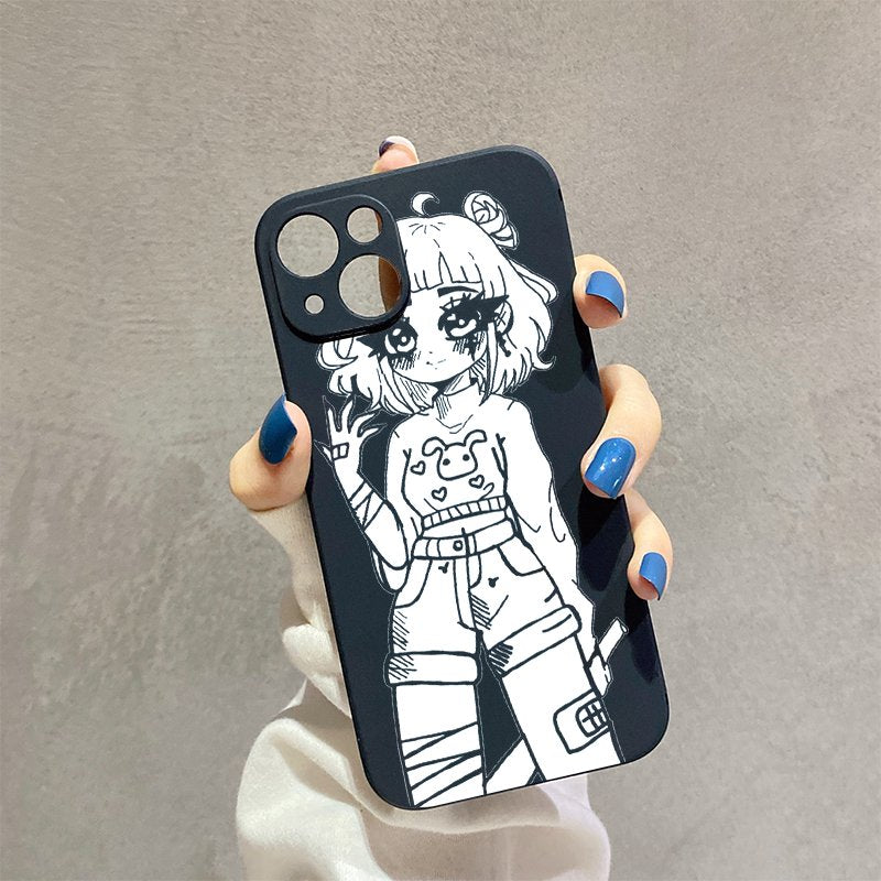 Dark Gray Cool Girl Iphone Case