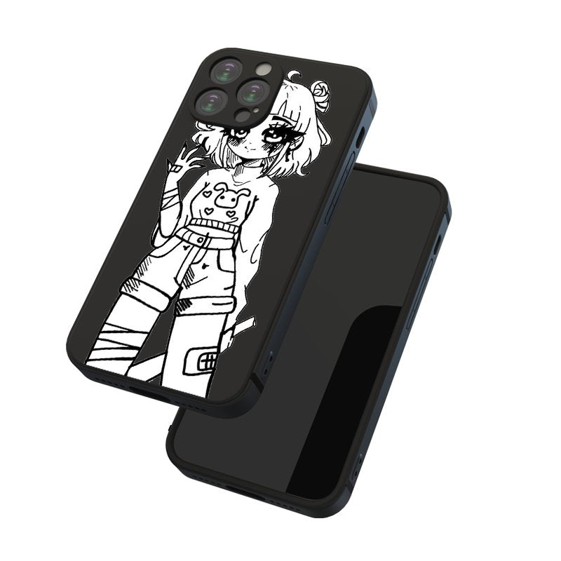 Dark Slate Gray Cool Girl Iphone Case