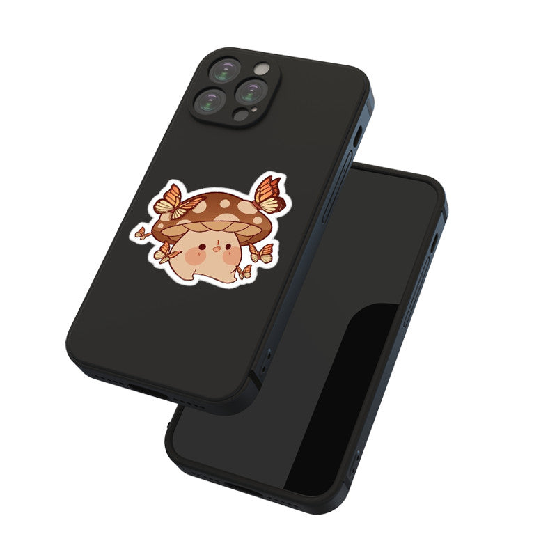 Dark Slate Gray Cute Mushroon Iphone Case