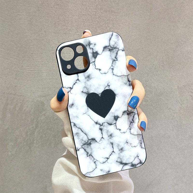 Dark Gray Loving heart Iphone Case