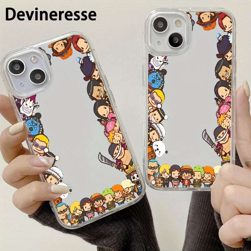 Gray Cute Cartoon Characters Anti Fall iPhone Case