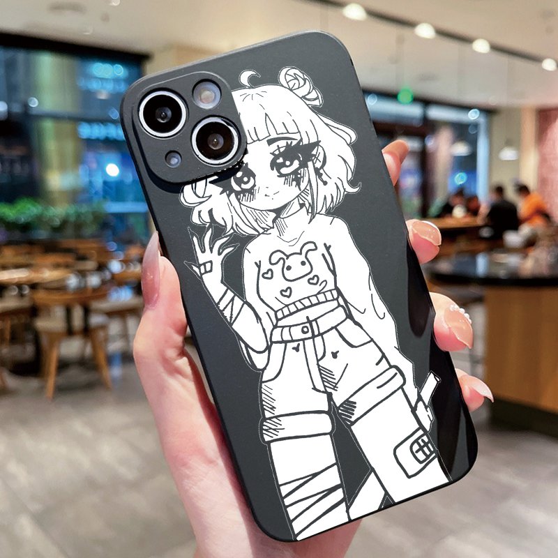 Dark Gray Cool Girl Iphone Case