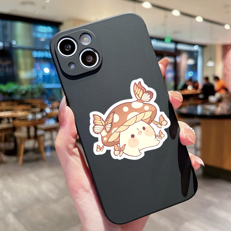 Dark Slate Gray Cute Mushroon Iphone Case