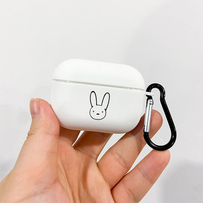 Light Gray Bad Bunny Airpod Case