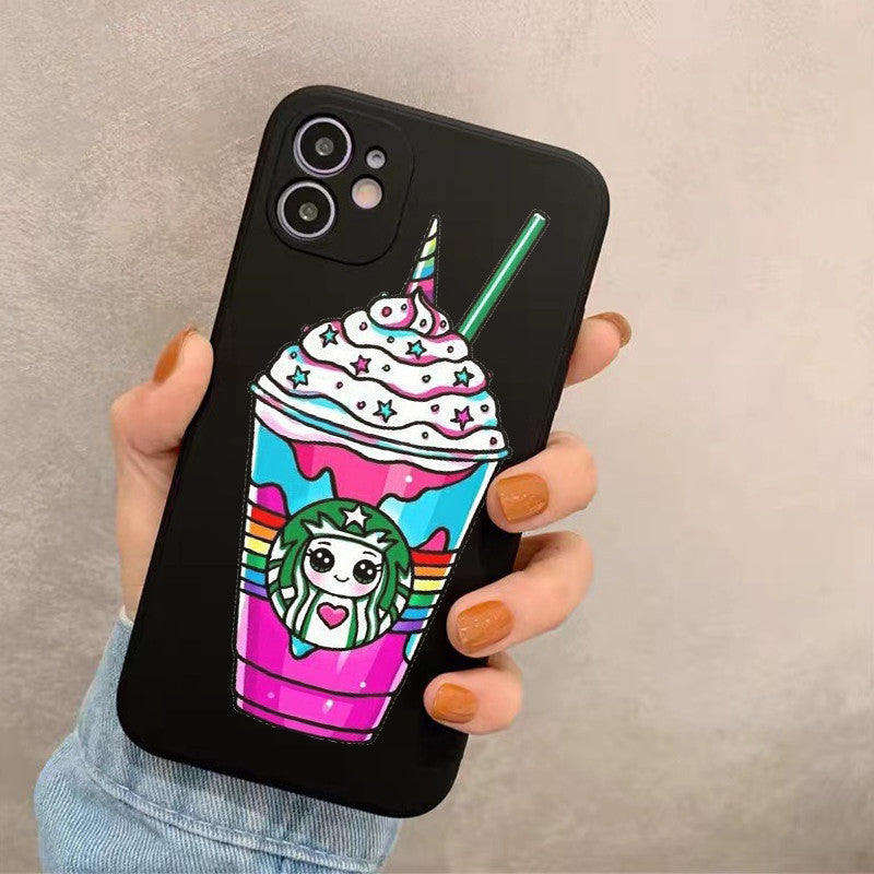 Gray Kawaii Starbucks Unicorn Iphone Case