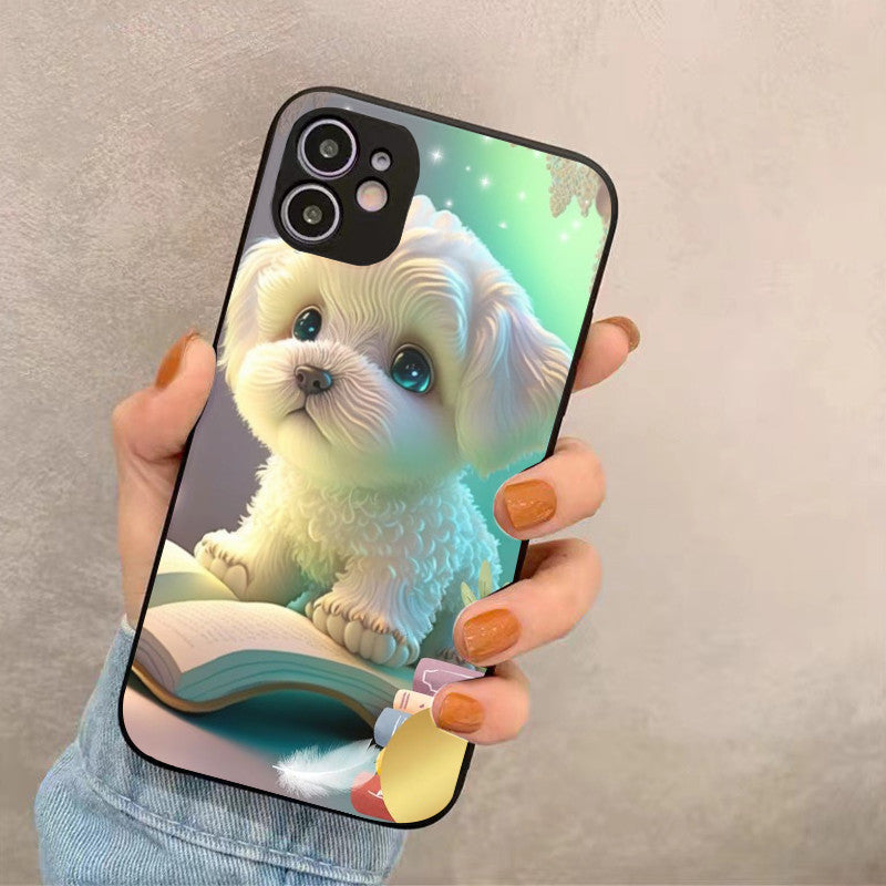 Gray Cute Puppy Dog Iphone Case